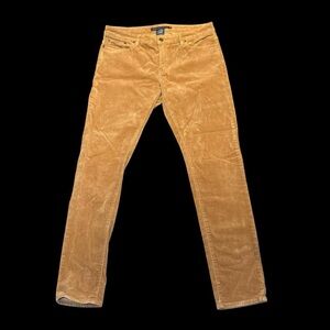 Slim Corduroy Pants in Camel - Unbranded